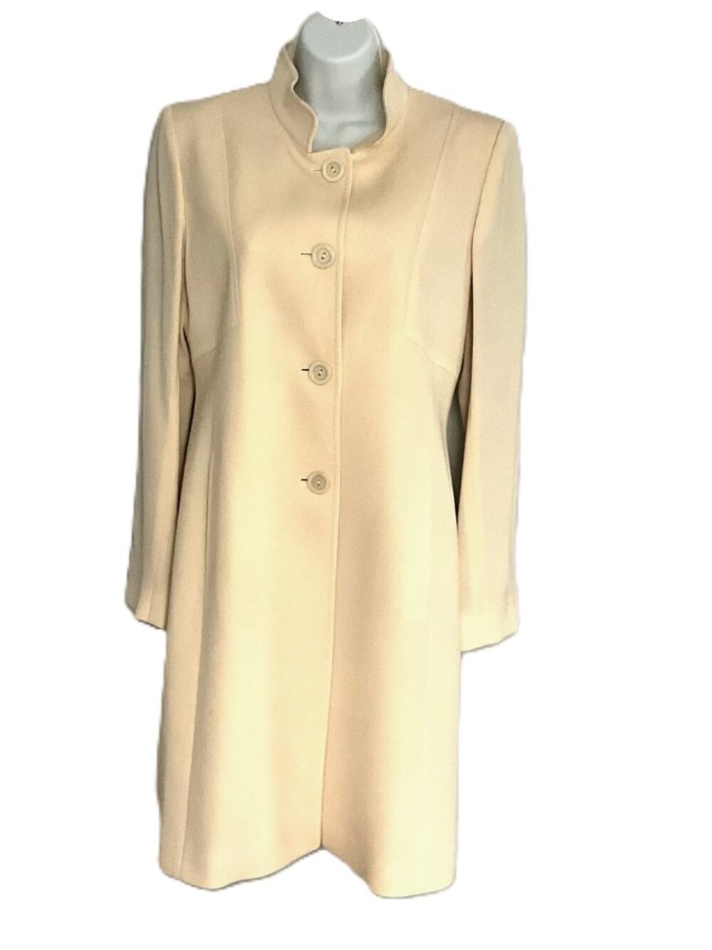 Cinzia Rocca Wool Blend Stand Collar Coat Size US 8 Italy